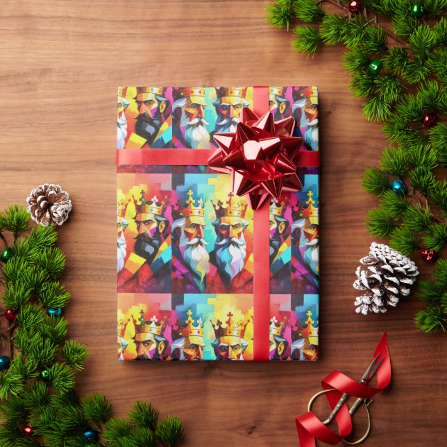 Papel De Presente Três Reis (Presente de Natal)