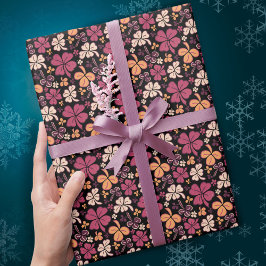 Papel De Presente Trevo da Sorte Vermelho do Dia de São Patrício