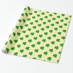 Papel De Presente Trevo verde, pérola branca para Rua.