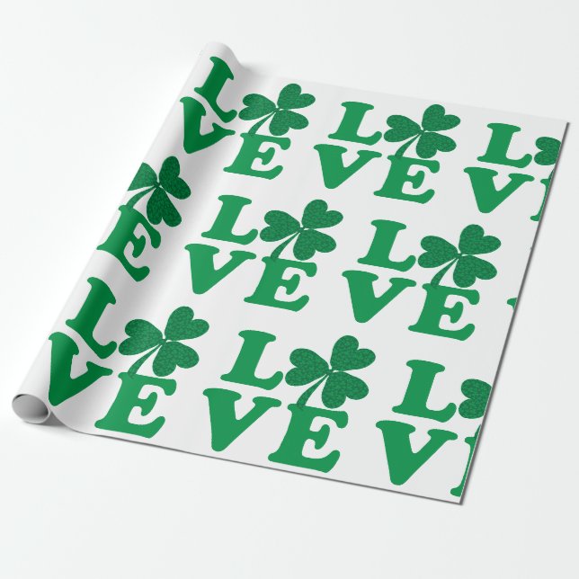 Papel De Presente Trevos do Amor (Desenrolado)