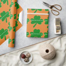 Papel De Presente Trevos do Dia de São Patrício