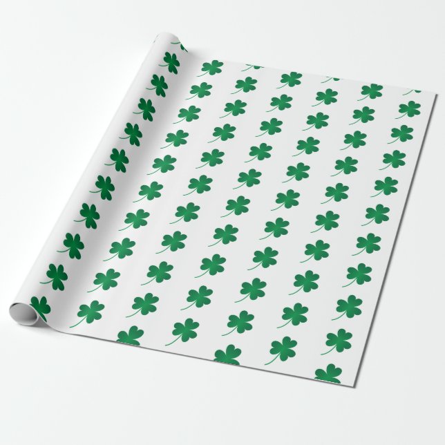 Papel De Presente TREVOS/papel envolvimento de St Patrick (Desenrolado)