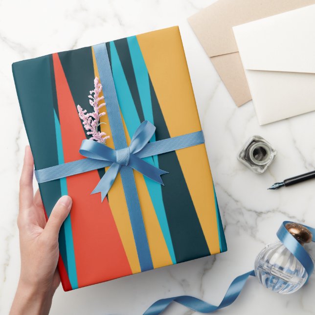 Papel De Presente Triangles  (Presentear)