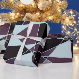 Papel De Presente Triângulo preto cinza branco marrom Abstrato