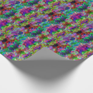Papel De Presente Triângulos curvos coloridos ou ondulação colorida