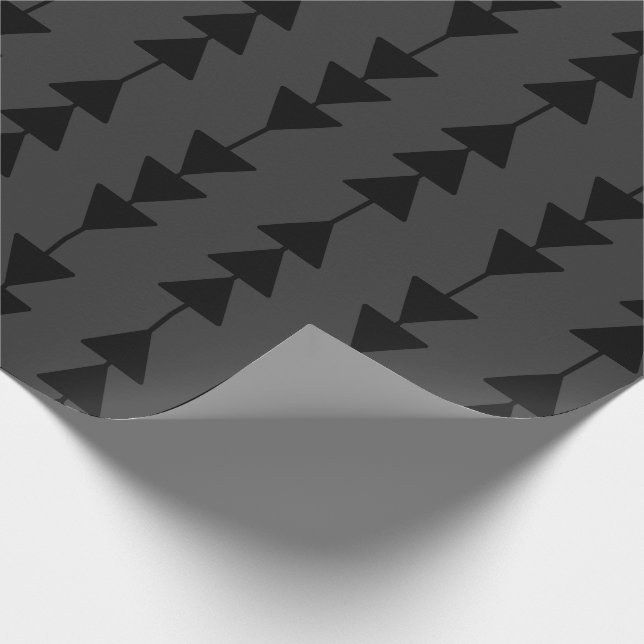 Papel De Presente Triângulos de enforcamento preto moderno e Na moda (Ponta)