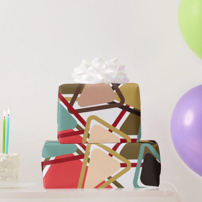 Papel De Presente Triângulos Espicosos (Presentes para festas)