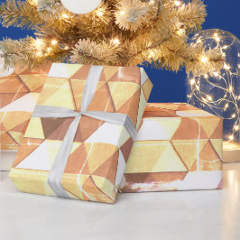 Papel De Presente Triângulos geométricos do triângulo amarelo da vin