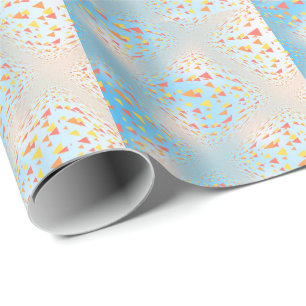 Papel De Presente Triângulos Mini Flutuantes Abstratos