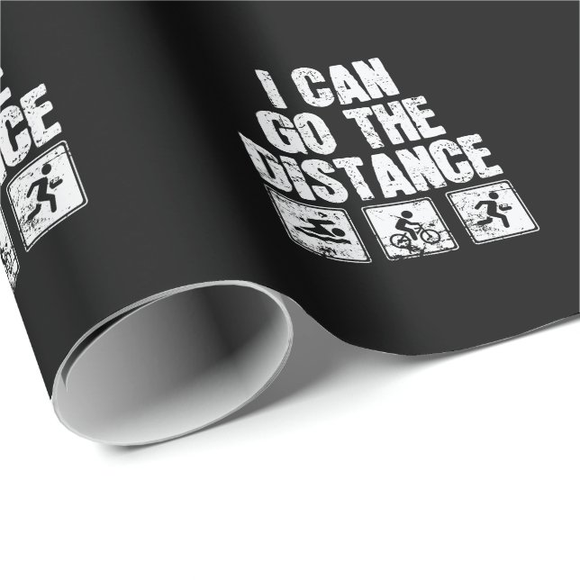Papel De Presente Triathlon I Can Go The Distance (Ponta do rolo)