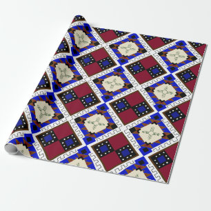 Papel De Presente Tribal, Felicidade, Zia Nativa Americana