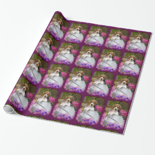 Papel De Presente Tricolor Cão Gafanhoto Gato de Gato Gato no Leite