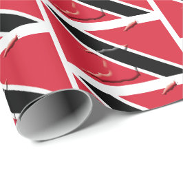 Papel De Presente TRINIDAD FLAG com estrutura de mapa