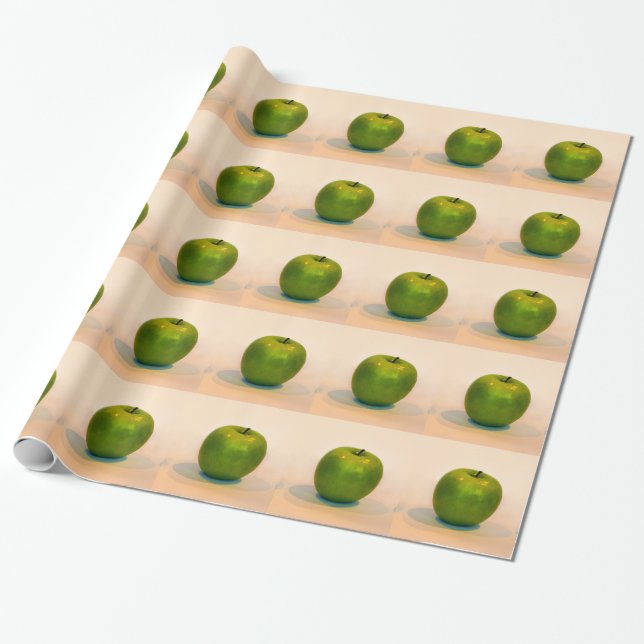 Papel De Presente Trio da Apple Verde (Desenrolado)