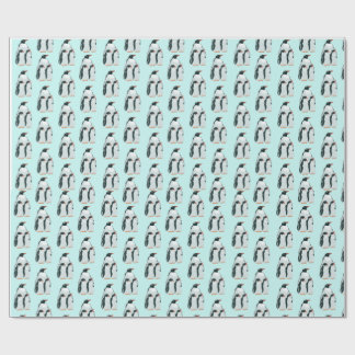 Papel De Presente Trio de Pinguins