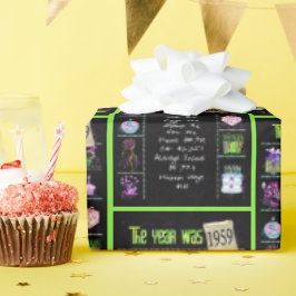 Papel De Presente Trivia do Ano Aniversário de 1959