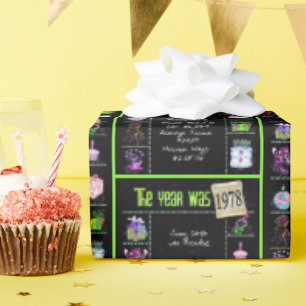 Papel De Presente Trivia do Ano Aniversário de 1978