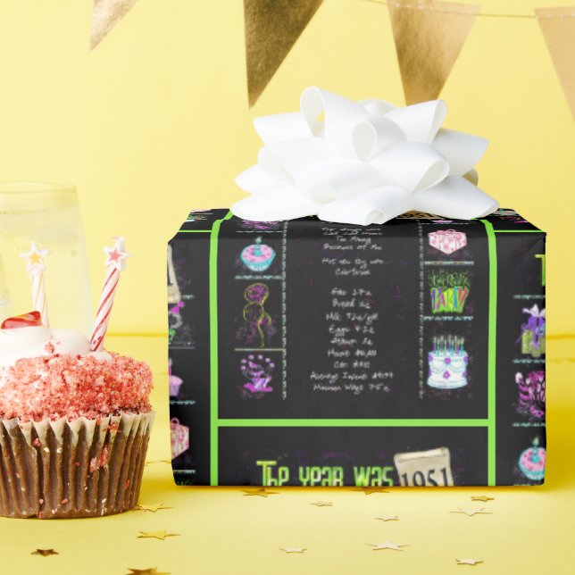 Papel De Presente Trivia do Ano de Aniversário de 1951 (Festa de aniversário)