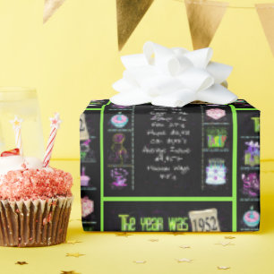 Papel De Presente Trivia do Ano de Aniversário de 1952