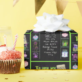 Papel De Presente Trivia do Ano de Aniversário de 1955