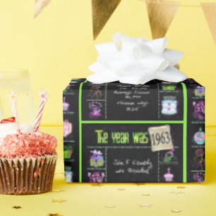 Papel De Presente Trivia do Ano de Aniversário de 1963