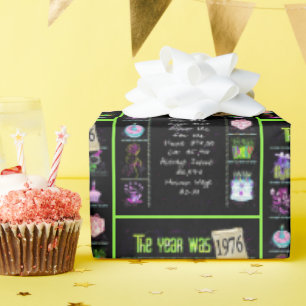 Papel De Presente Trivia do Ano de Aniversário de 1976