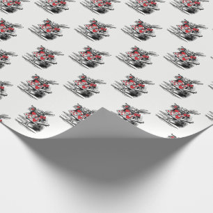 Papel De Presente Trompetista Coelho Branco Alice Adv no País das Ma