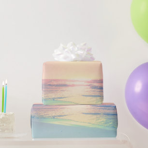 Papel De Presente Tropical Beach Sea Sun Colorida Summer