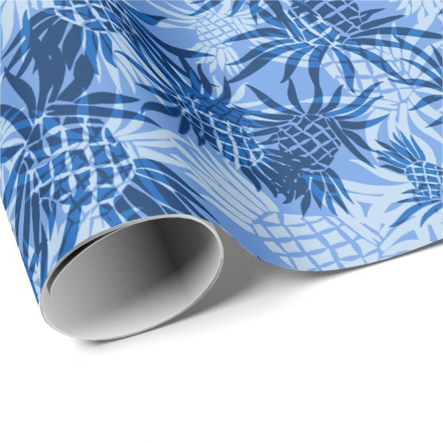 Papel De Presente Tropical de Pineapple Camo Hawaiian (Ponta do rolo)