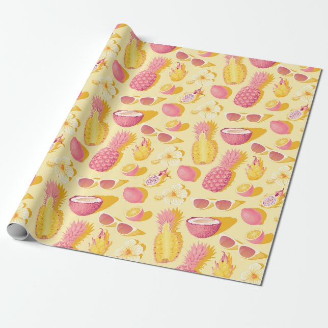 Papel De Presente Tropical fruit wrapping paper (Desenrolado)