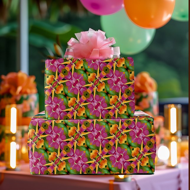 Papel De Presente Tropical Havaiana Floral Bohemian Aloha (Hawaiian Floral Bohemian Wrapping Paper)