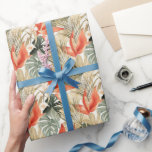 Papel De Presente Tropical Orange Anthurium Floral Chá de panela<br><div class="desc">Casamento de Chá de panela de aniversário tropical Orange Anthurium Floral</div>