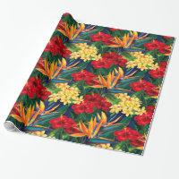 Tropical Paraísa Havaiana Floral Allover Impressão