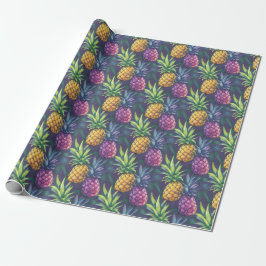 Papel De Presente Tropical Pineapple Wrapping Paper