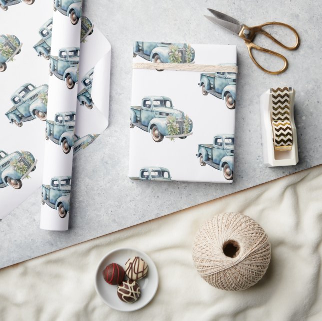 Papel De Presente Trucks Dad Birthday (Artesanato)