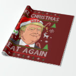 Papel De Presente Trump 2024 Engraçado Torne O Excelente De Natal No<br><div class="desc">Trump 2024 Engraçado Torne o Excelente de Natal novamente feio,  papel de embrulho</div>