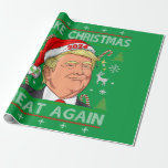 Papel De Presente Trump 2024 Torna O Excelente De Natal Mais Verde<br><div class="desc">Trump 2024 Engraçado Torne o Excelente de Natal novamente papel de warapping verde,  papel de bobagem</div>