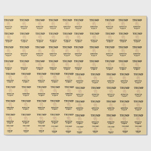 Papel De Presente Trump América 250 Nome Personalizado