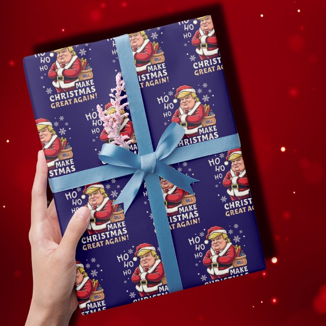 Papel De Presente Trump Christmas | Trump Torne Excelente de Natal n (Criador carregado)