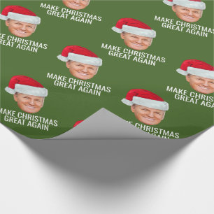 Papel De Presente Trump com Santa Hat - Faça Excelente de Natal nov