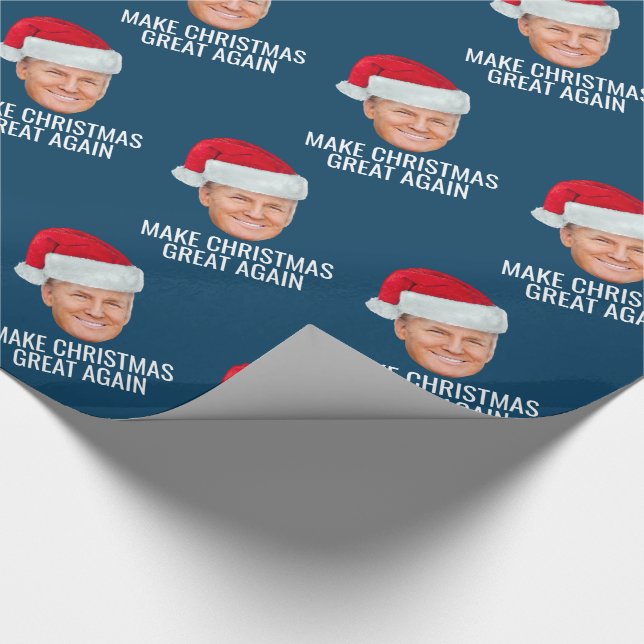 Papel De Presente Trump com Santa Hat - Faça Excelente de Natal nova (Ponta)