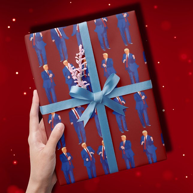 Papel De Presente Trump Dance | Feliz Presente de Dança de Trump (Criador carregado)