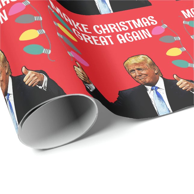 PAPEL DE PRESENTE TRUMP FAZER EXCELENTE DE NATAL NOVAMENTE ENVOLVEND (Ponta do rolo)