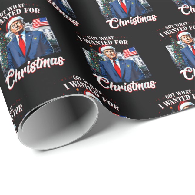Papel De Presente Trump Ganhou O Que Eu Queria Para O Natal (Ponta do rolo)