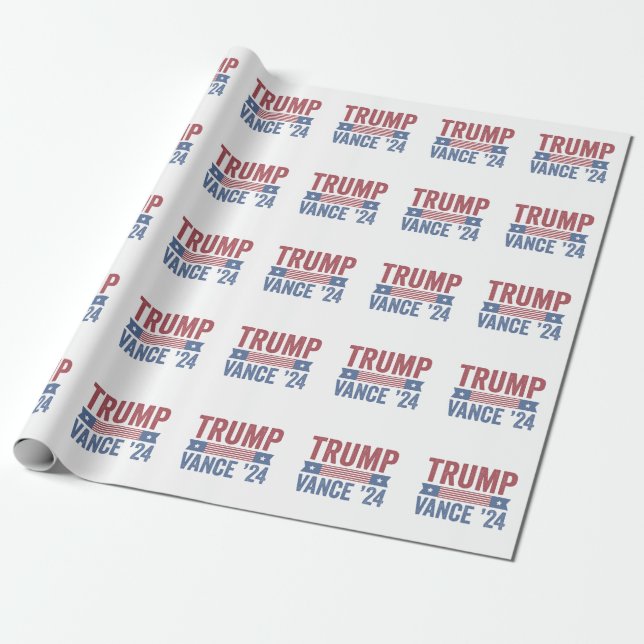Papel De Presente Trump Vance Election Feia Christmas Sweater (Desenrolado)