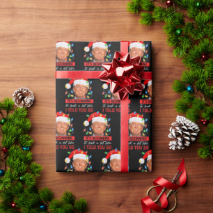 Papel De Presente Trump Wrap Natal, Trump Wrap, Pro Trump 2024