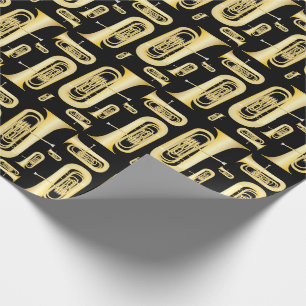 Papel De Presente Tuba Musical Banda Professora Envolvendo Papel