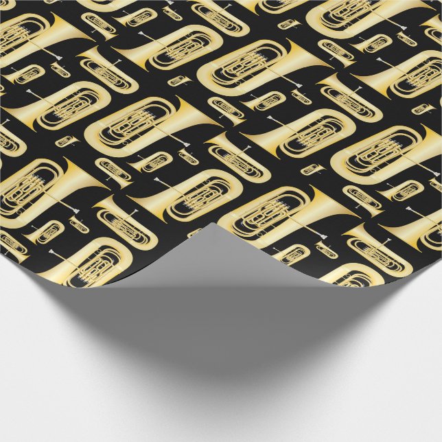 Papel De Presente Tuba Musical Banda Professora Envolvendo Papel (Ponta)