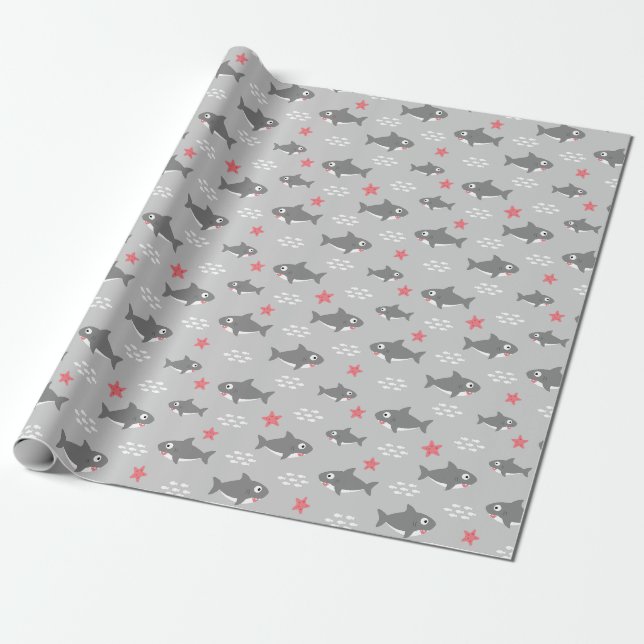 Papel De Presente Tubarão (Desenrolado)