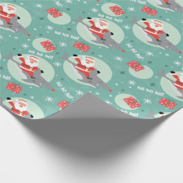 Papel De Presente Tubarão e Papais noeis